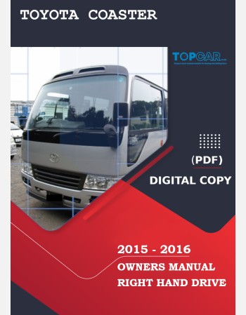 toyota coaster 2015-2016 owners manual in english